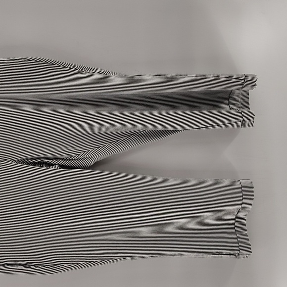 Lane Bryant Striped Pants Size 20 Black And White Stripe Cuffed Hem With Pockets - Picture 3 of 6